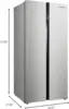 20.6 cu ft Counter Depth Full Size Refrigerator, Side Doors, Stainless 2