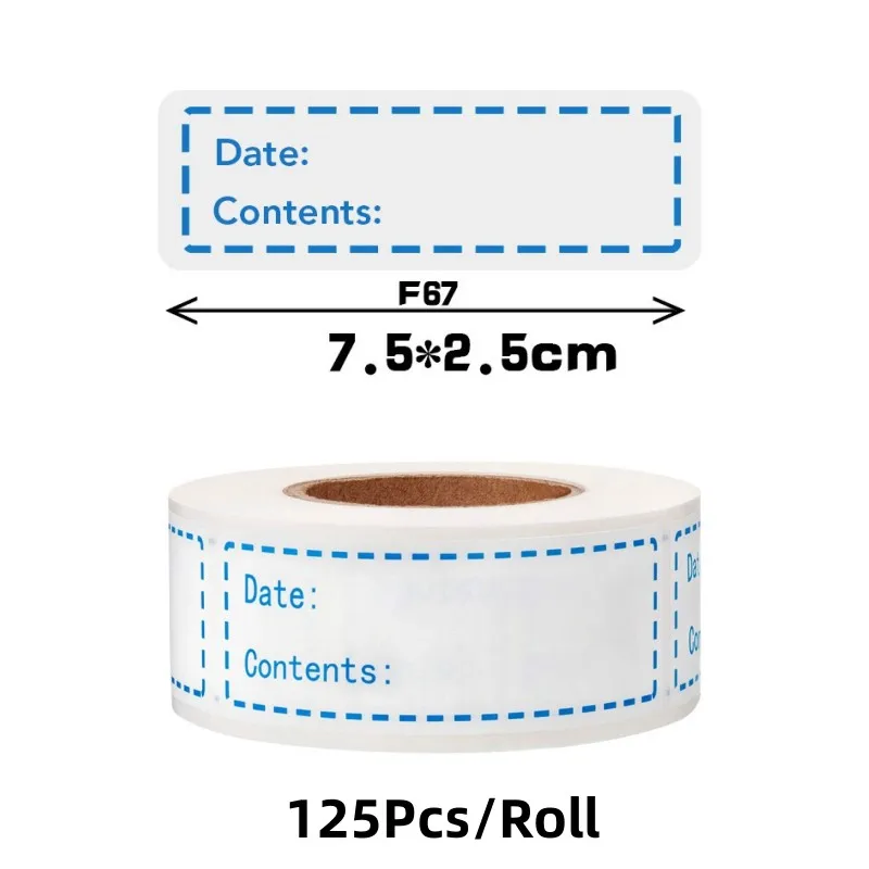 Label Stickers Kitchen Date Roll Paper Label Waterproof Food Storage Stickers Removable Storage Sticker Freezer Labels