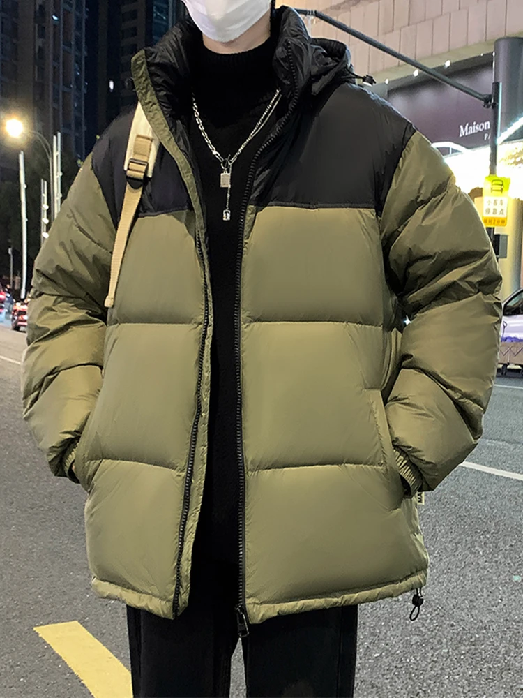 

2023 New Winter Thick Warm Men's Down Jacket Korean Fashion 90% White Duck Down Padded Hooded Windbreaker Thermal Puffer Coat