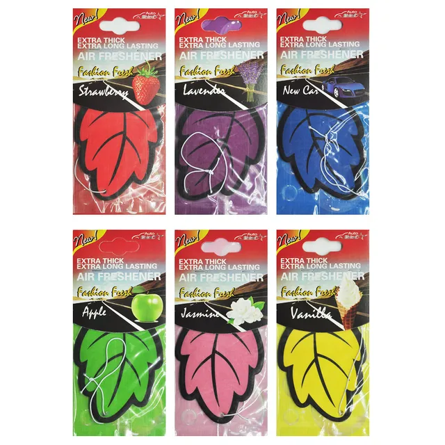 Désodorisant pour voiture, papier de thé parfumé naturel, parfum de vanille suspendu automatiquement, parfum en forme de feuille, accessoires d'intérieur de voiture, 6/24 pièces 5