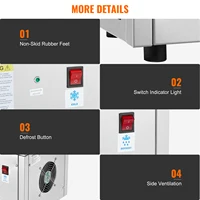 SucceBuy Machine à crème glacée frite en acier inoxydable, avec compresseur pour la fabrication de crème glacée et de yaourt glacé 6