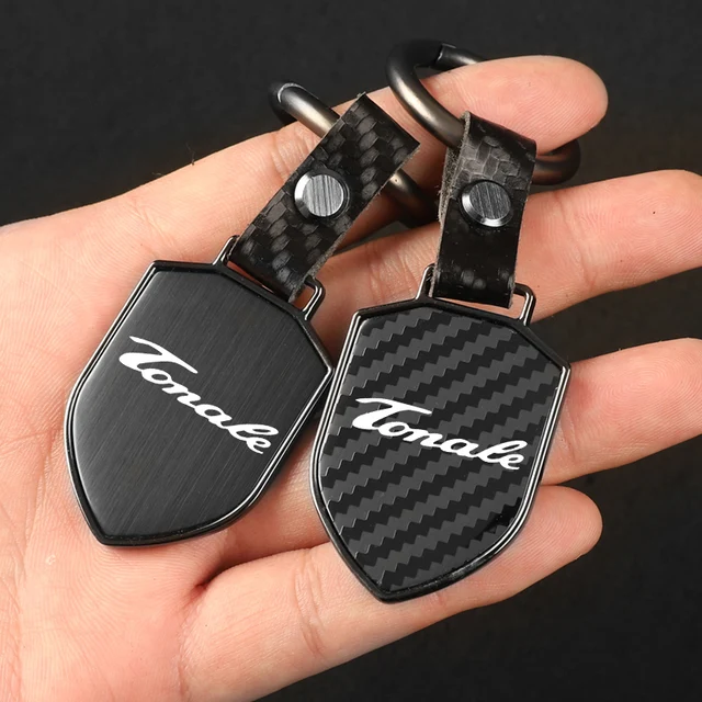 2 Portachiavi Auto In Pelle Con Motivo Carbonio - Accessorio Auto Unisex, Regalo Ideale