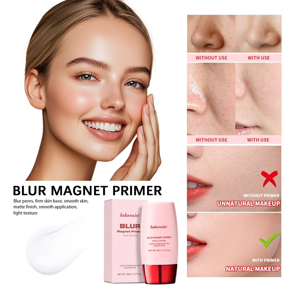 Blur Magnet Primer Base Makeup Natural Matte Make Up Foundation Blur Primer Pores Invisible Even Skin Tone Facial Base Cosmetics 3