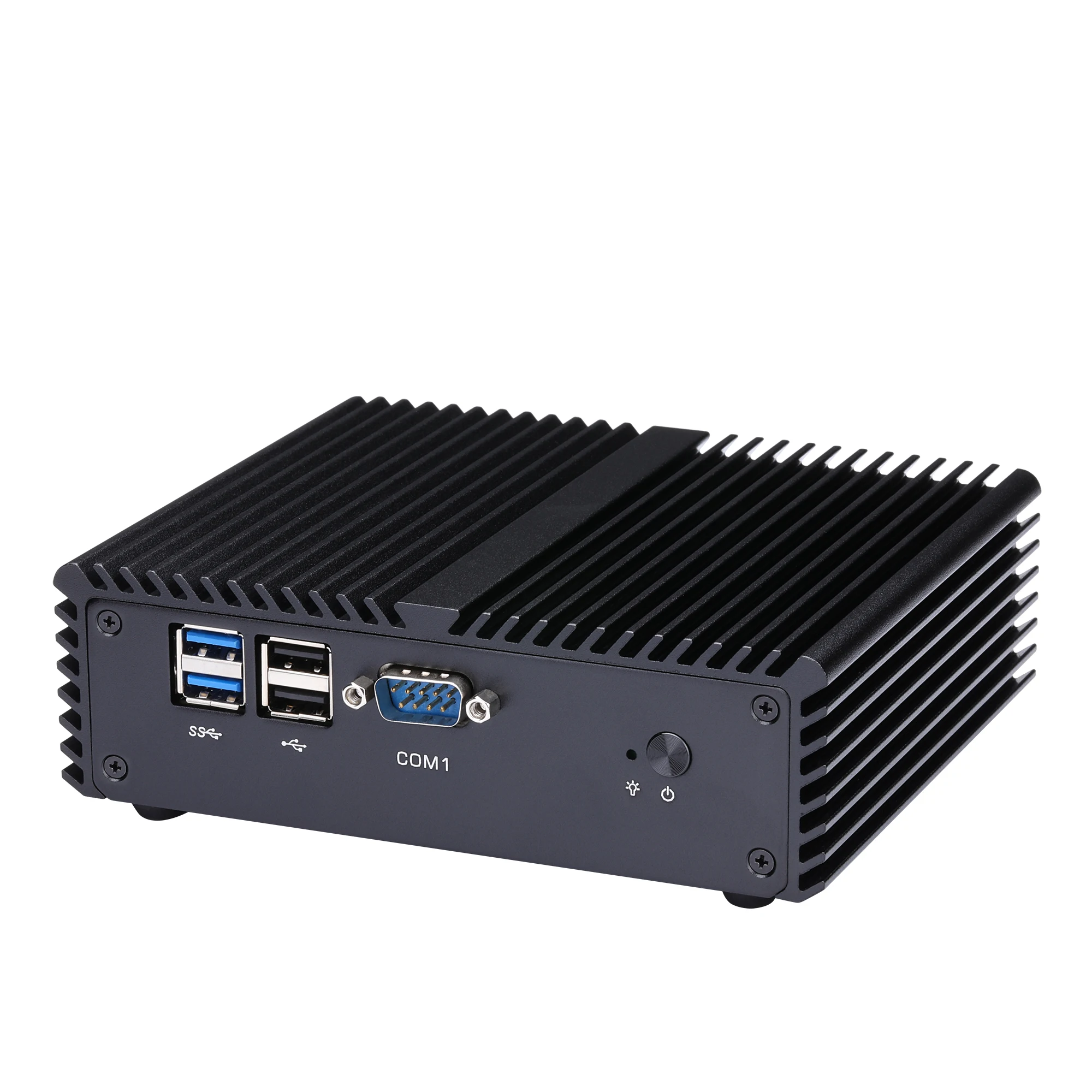 Qotom Fanless Mini PC Intel Core i3 5005U i5 4200U Industrial PC 2 LAN 4 RS232 Desktop Mini Computer 3