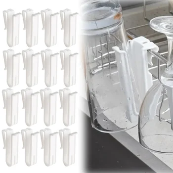 Mini Hanging Cup Rack Wall Mounted Storage Shelf with Drainage for Kitchen Living Room Drying Clothes Organizer Space Saver