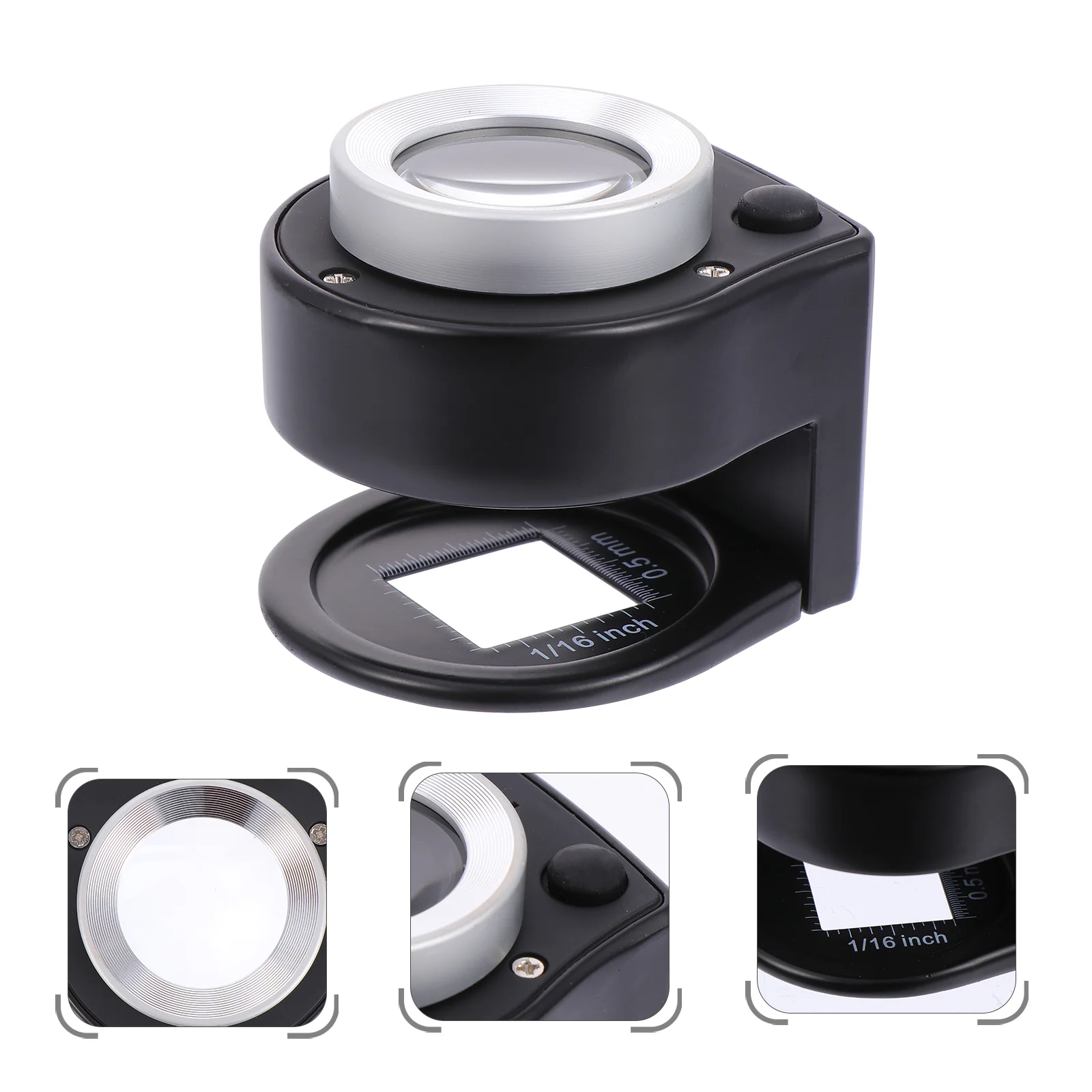 Portable Magnifying Glass Workbench Magnifier with LED Light UV Purple