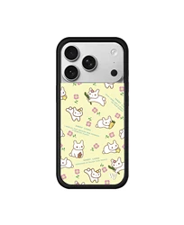 Enchanting 3D Wildflower Animal Phone Case with Cartoon Lips & Rabbit Design for iPhone 15 Plus (F41 - 1)