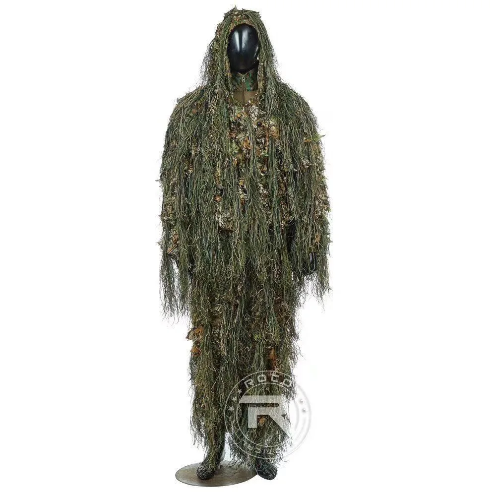 Geely Clothing Woodland 3D Bionic Leaf Camouflage Clothing Ghillie Suit for Hunter Hunting Cs Sniper Military Camo Suits Set