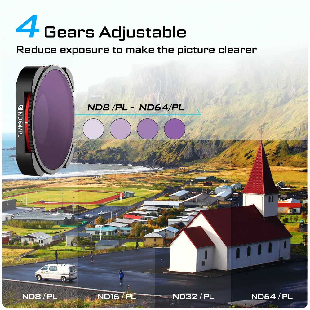 ND Filters Compatible With Gopro Hero 12/11/10/9 Action Camera Accessories