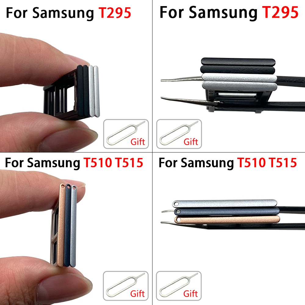 삼성 탭 A 8.0 2019 T295 T290 SM-T290 SM-T295 A 10.1 SM-T510 T515 T500 T380 T385 T285용 심 카드 슬롯 트레이 홀더 수리