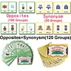 120 Groups Opposites Synonyms English Flashcards Word Card Games for Kids Baby Learning Educational Toys For Children Montessori 1
