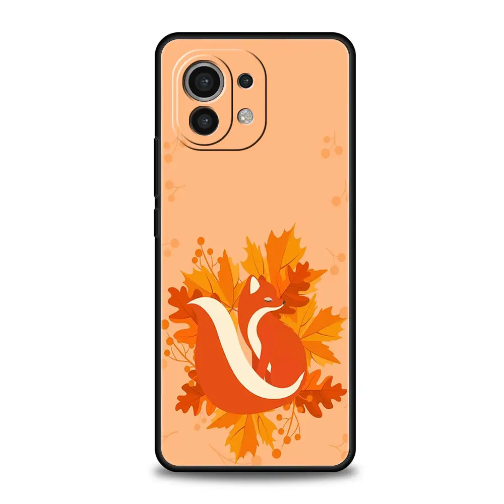 Autumn Leaves & Halloween Fox Pumpkin Phone Case Cover