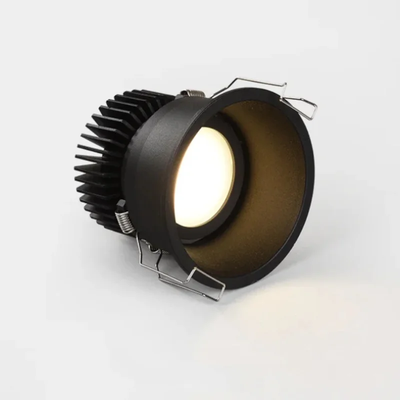눈부심 방지 디밍이 가능한 매립형 LED COB 다운라이트 10W 15W 18W LED 천장 조명 AC110V/220V 호텔 사무실 상업용 조명
