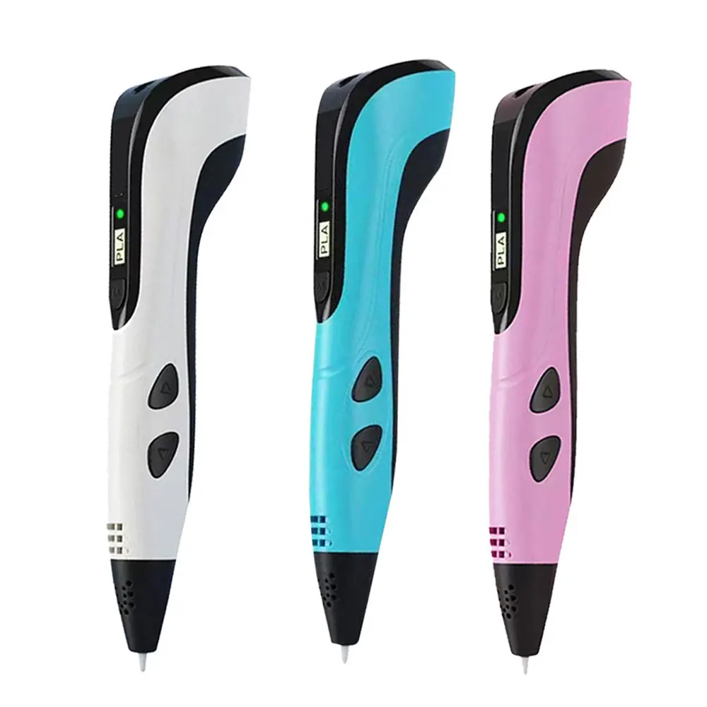 3D Pen for Children 3D Printing Pen with LED Screen 200M PLA and Power Adapter and Suitcase Christmas Birthday Gift for Kid 3d printing pen