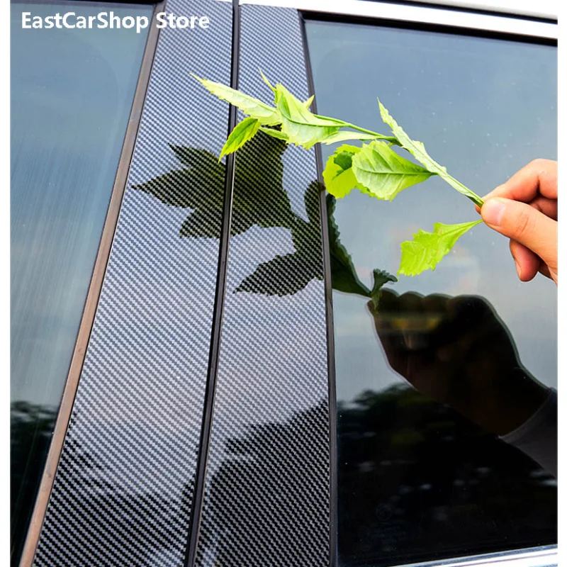 

Carbon Fiber Type Car Door Window Pillar Post Trim Stickers Cover for Land Rover Range Rover Velar 2019 2020-2023 Accessories