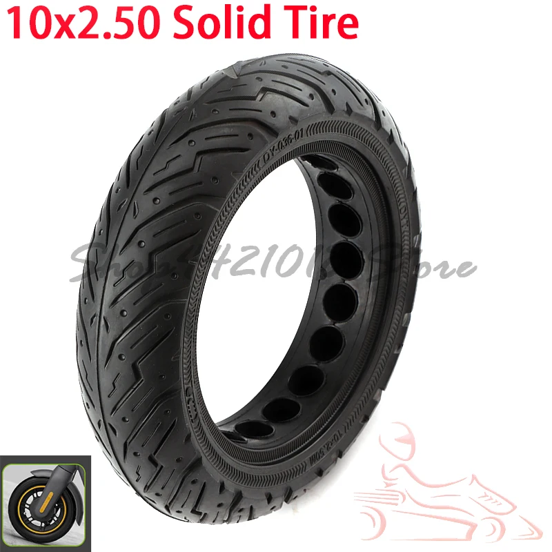 

10x2.50M Solid Tire for Xiaomi Ninebot Max G30 Electric Scooter 10 Inch 60/70-6.5 Tubeless Tyre Explosion-Proof Parts