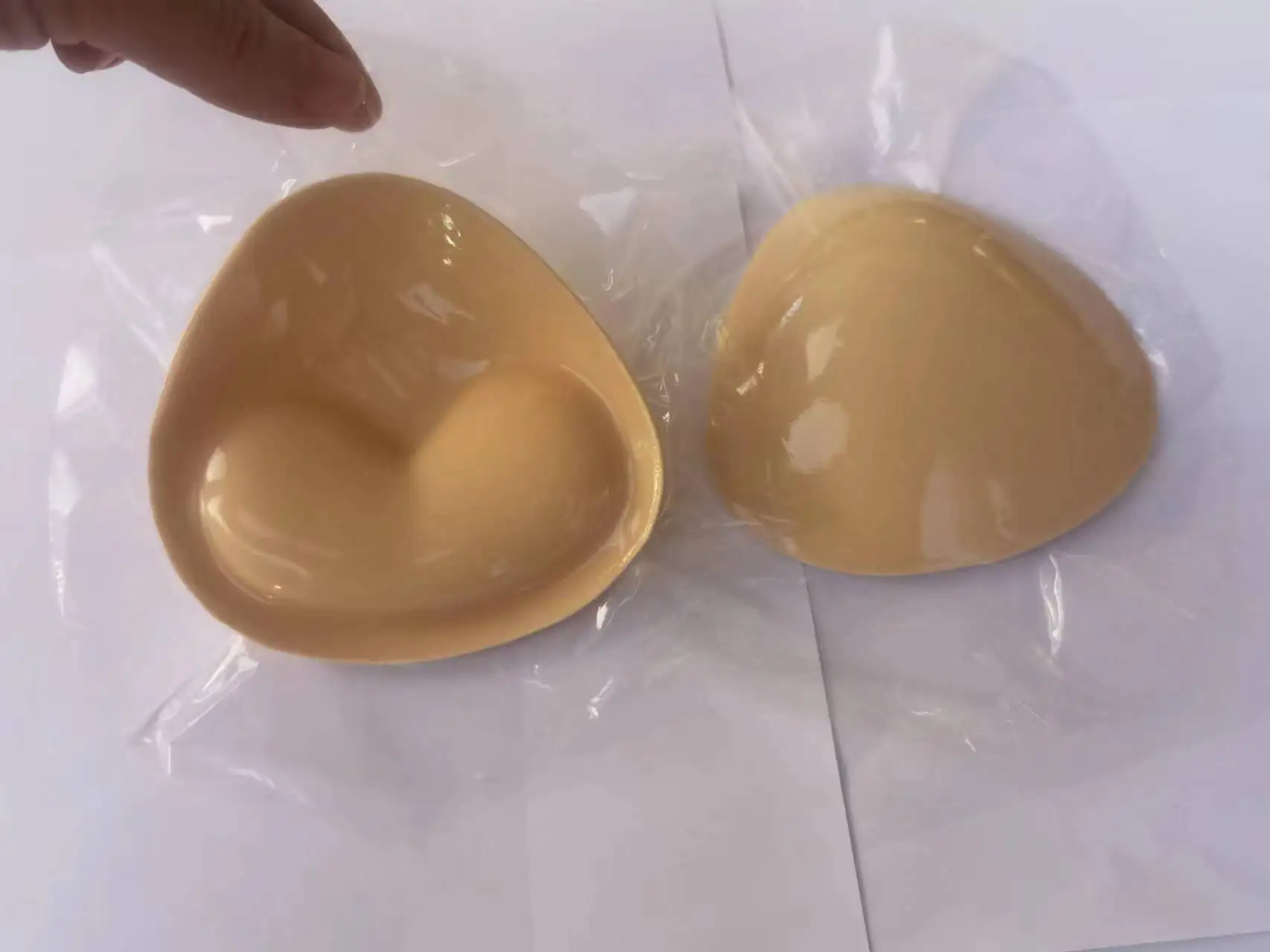 Inserts Adhésifs Double Face Pour Soutien-gorge Push-up - Coussinets Réutilisables Rembourrés Ultra Instantanés, Beige, Grand