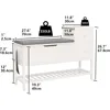 Entryway Shoe Bench with Flip Top Storage Space and 2 Drawers, forEntryway/Hallway 39.4in, Shoes Cabinets 2