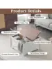 Karl Home Square Coffee Table With Storage Farmhouse Rustic White Coffee Tables For Living Room Wood Center Table With H 4