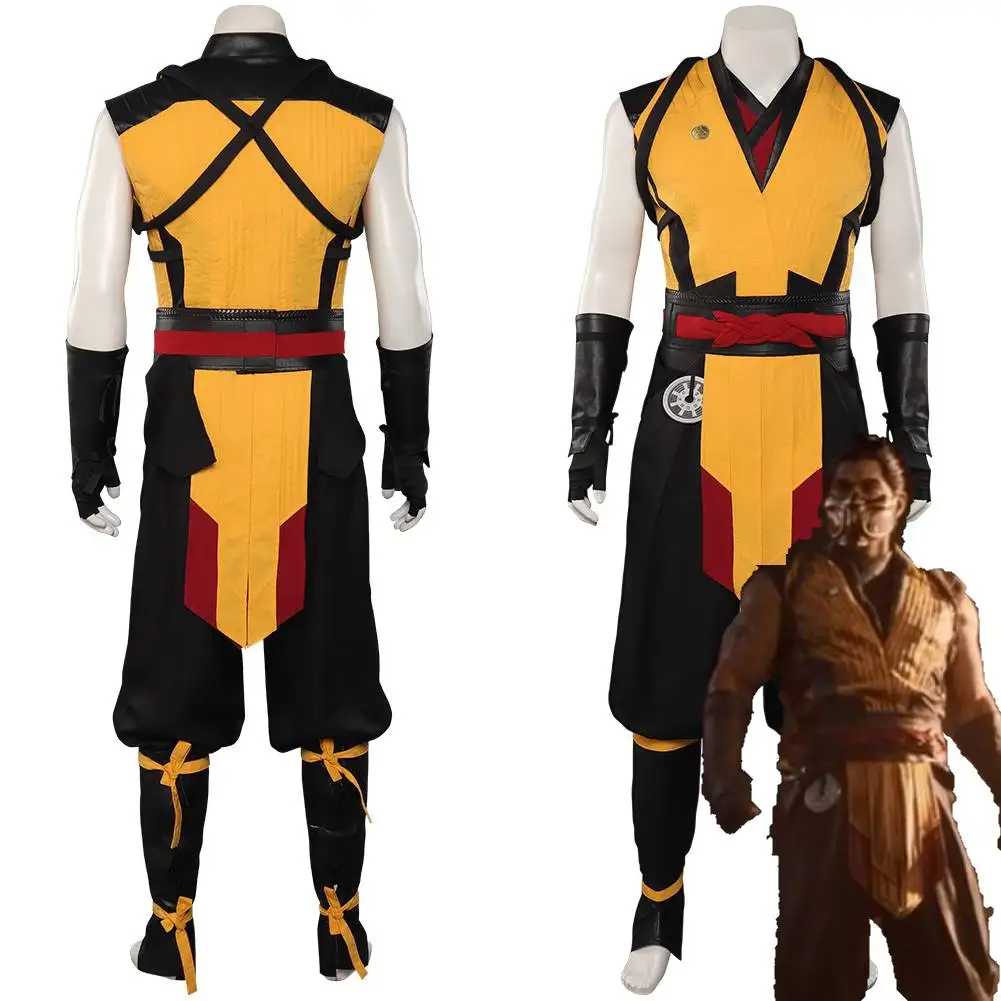 Gioco Mortal Cos Kombat 1 Scorpion Cosplay Costume Adulto Uomo Uniforme Fantasia Outfit Halloween Carnival Party Clothes Travestimento