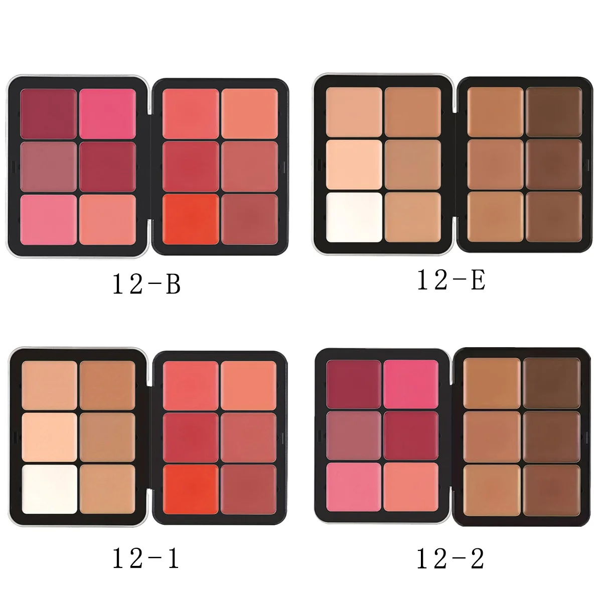 Palette Correttore 12 Colori Opachi, Palette Trucco Contorno Fosforescente, Fondotinta in Crema, Trucco Viso per Riparazione, Palette Fard - immagine 2