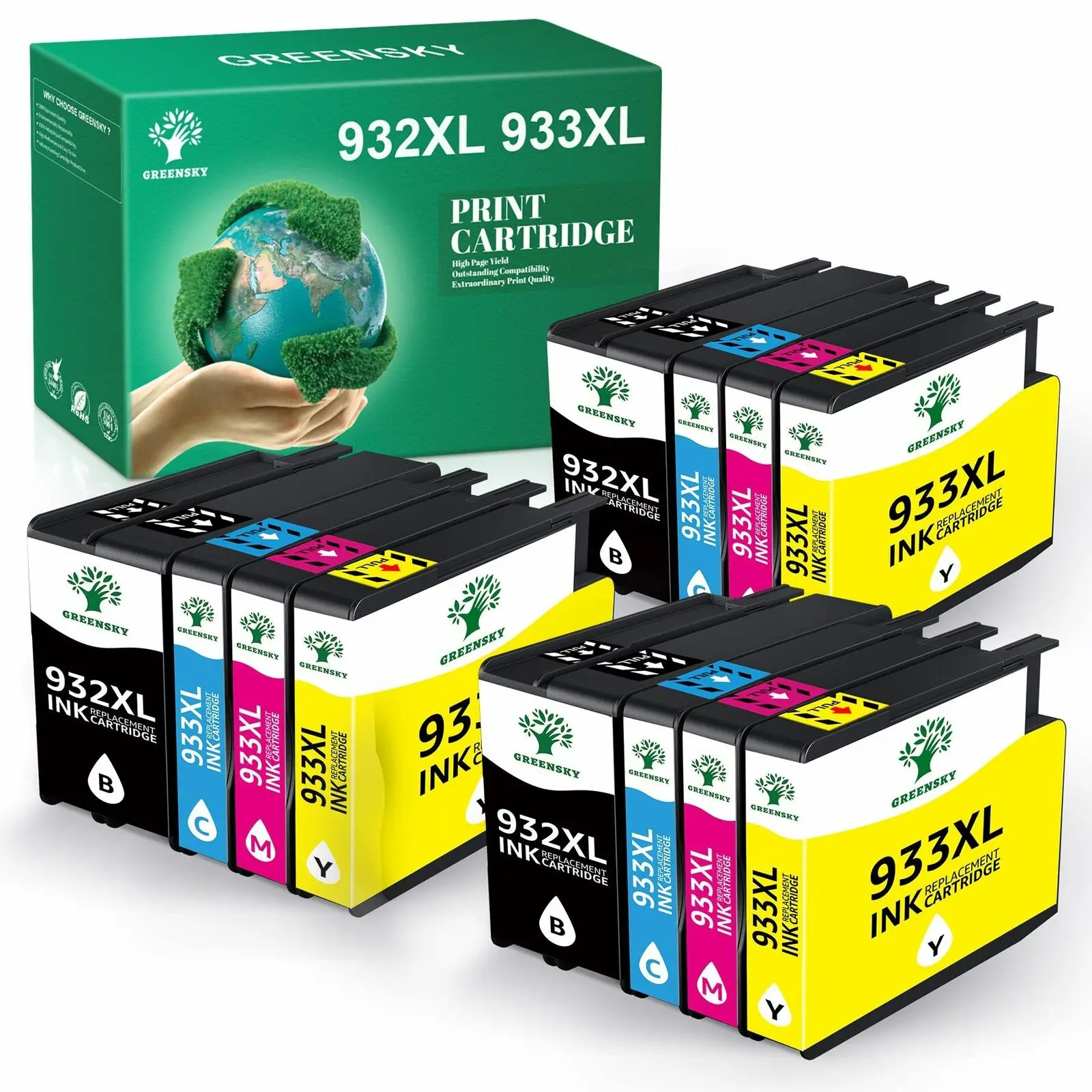 Confezione Da 12 932 Xl 933Xl Inchiostro Compatibile Per Hp Officejet 7612 6700 7110 7100 6600