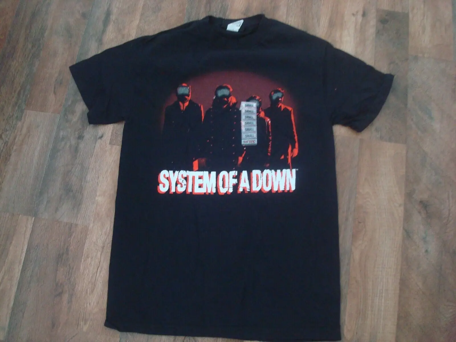 Vintage System Of A Down Mens Small Black T Shirt Clock Hyptize Mezmerize