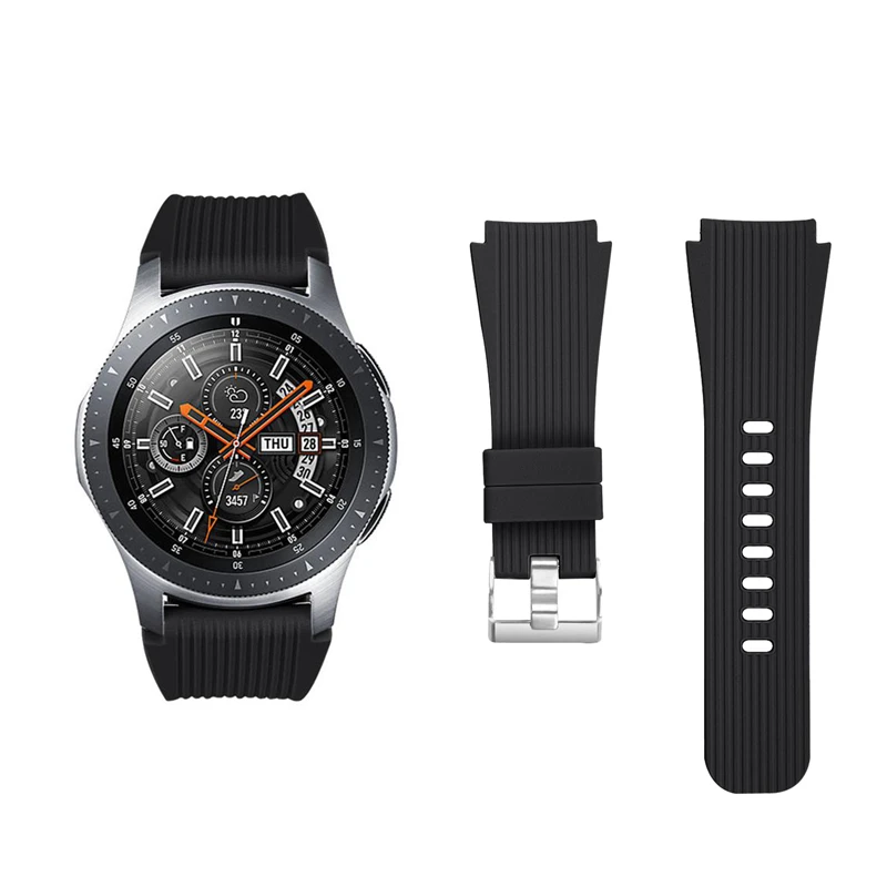 

Bracelet compatible with Samsung Galaxy Watch 46 mm silicone black