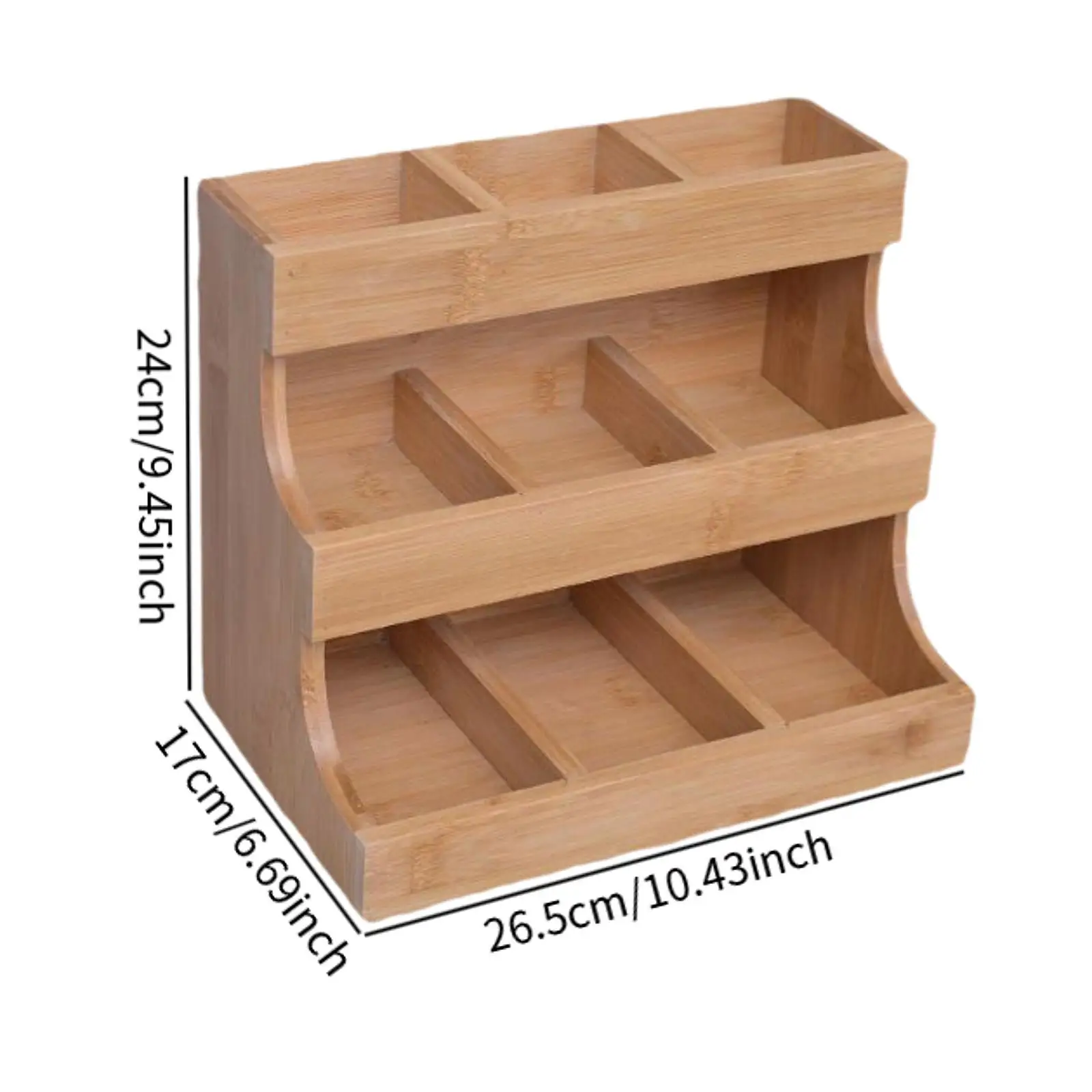 Tea Bag Organizer Vertical Display Stand Tea Rack Bag Station Wood Box Container for Kitchen Cabinet Dorm Pantry Office tea bag organizer