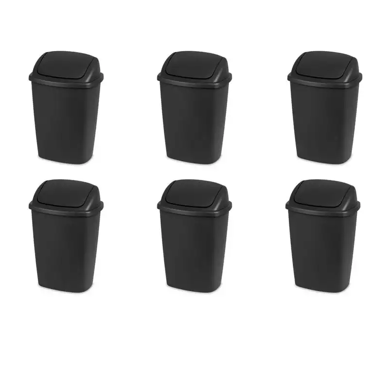 

Gal. SwingTop Wastebasket Plastic, Black, Set of 6 Butter churner Butter holder