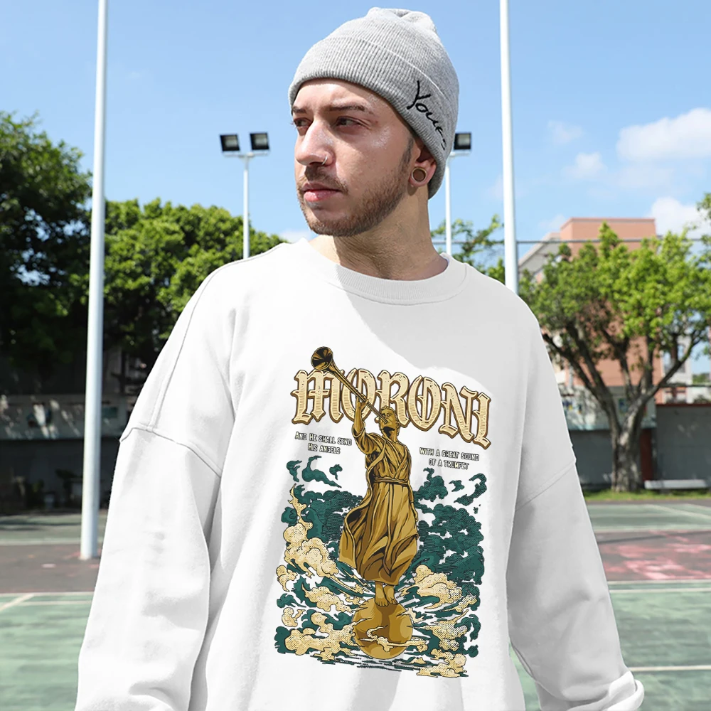 

The Cry Of Mankind Print Cotton Man Sweatshirt Niche Essential Clothes Personality Aesthetic Pullover Casual Outdoor Sweatshirt