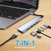 Rankman USB C Hub to 4K HDMI-Compatible SD TF Card Reader USB 3.0 Type C Docking for MacBook iPad Samsung S21 Dex TV Laptop 4