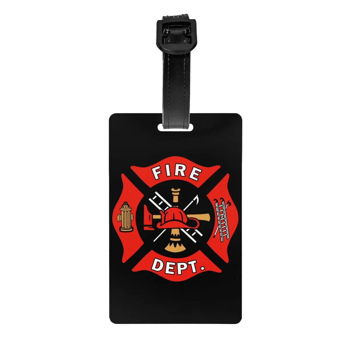 

Firefighter Department Logo Luggage Tag Custom Fireman Fire Rescue Baggage Tags Privacy Cover Name ID Card