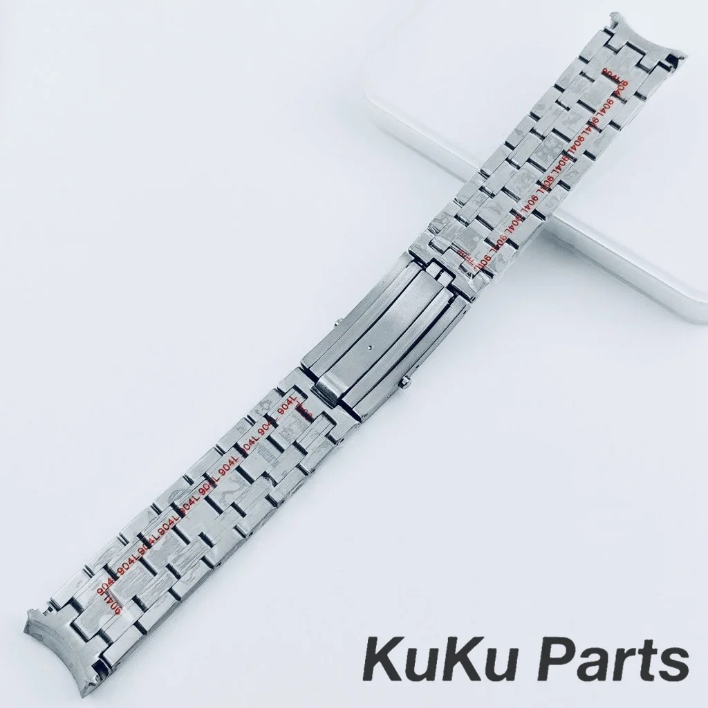 Premium 20mm Solid Stainless Steel Silver Watch Band Replacement Strap