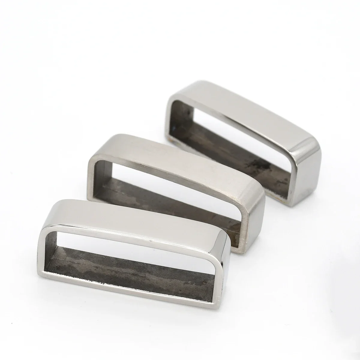 1 조각 스테인레스 스틸 벨트 키퍼 40mm D 모양 벨트 스트랩 루프 링 버클 가죽 공예 가방 스트랩 벨트 허리띠 부품