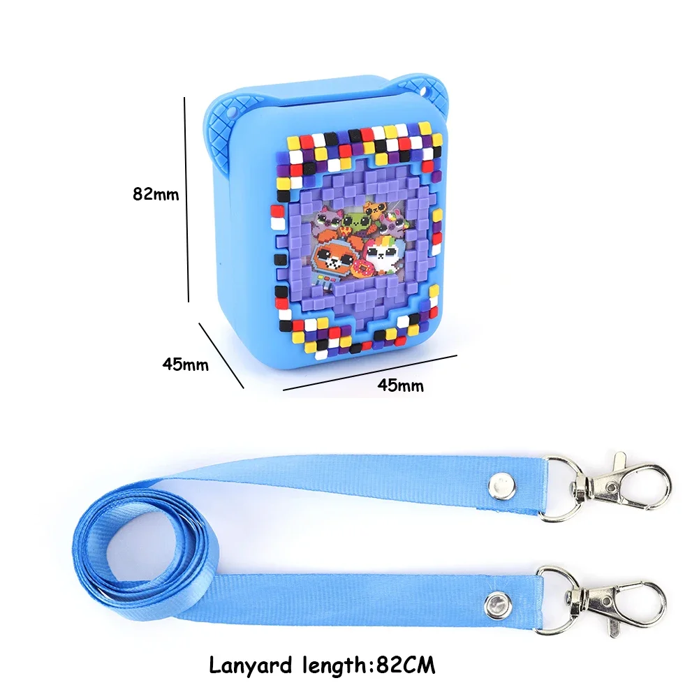 Silicone Cover Case Shockproof Protective Skin Sleeve  Protective Cover with Lanyard for BITZEE Digital Pet Interactive Virtual