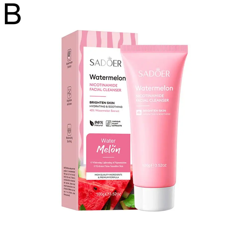 SADOER البطيخ النياسيناميد منظف للوجه كريم ايسنس ا...