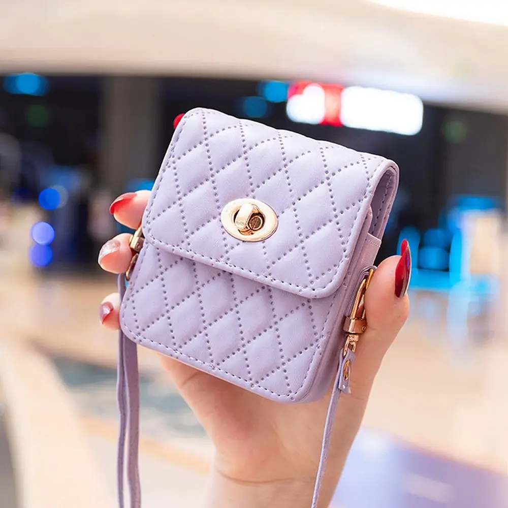 Elegant Leather Crossbody Mini Handbag and Phone Holder