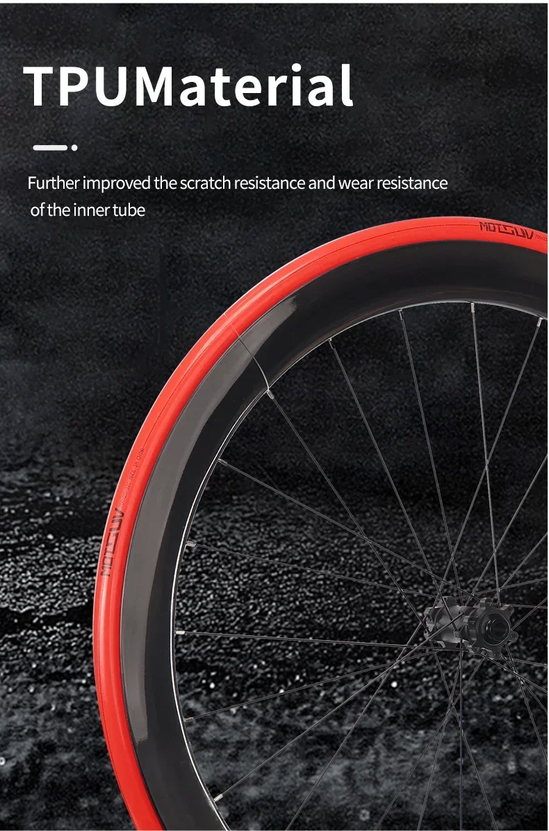 BMX TPU-Innenschlauch, ultraleicht, für Fahrradreifen, 16 Zoll, 18 Zoll, 20 Zoll, 22 Zoll, 24 Zoll, 1,0–2,5, französisches Fahrradventil 45/65 mm – Detail 4