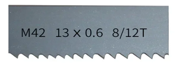 Enhanced Bi-Metal Band Saw Blades - 1/2 Width, 6-14 TPI for Hardwood and Metal Cutting