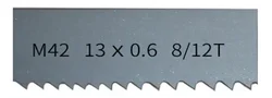 Enhanced Bi - Metal Band Saw Blades - 1/2 Width, 6 - 14 TPI for Hardwood and Metal Cutting (8--12TPI)