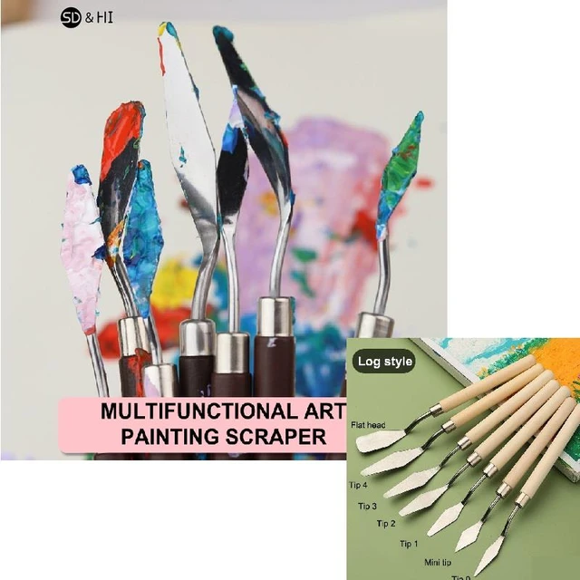 3/7pcs/Set Gouache Paint Oil Painting Knife, Art Tools Scraper, Paint  Palette Stainless Steel Scraper, Oil Painting Supplies Painting Tools