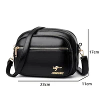Sac à main en cuir souple de haute qualité pour femmes, sacoche à bandoulière multi-poches résistante à l'usure, Sac à main de luxe pour dames 6