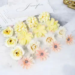 Elegant Silk Rose Bouquet - Perfect for Home and Event Décor (Antique yellow)