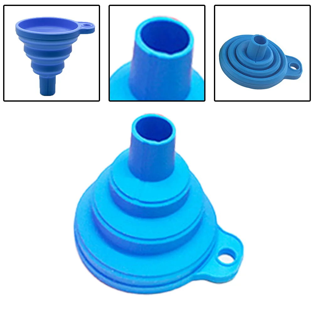 

Universal Car Funnel Fluid Change Fill Oil Fuel Petrol Silicone Accessories Collapsible Durable Easy To Store