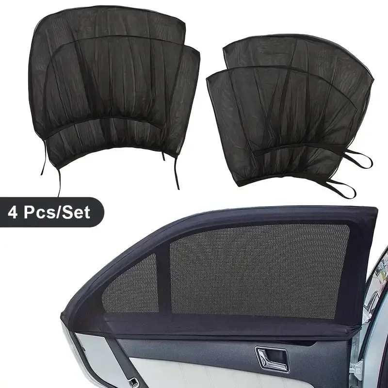 2-piece Window Screen Set, Premium Window Sunshade Breathable Mosquito Net for Front and Rear Windows, UV Protection Accessories