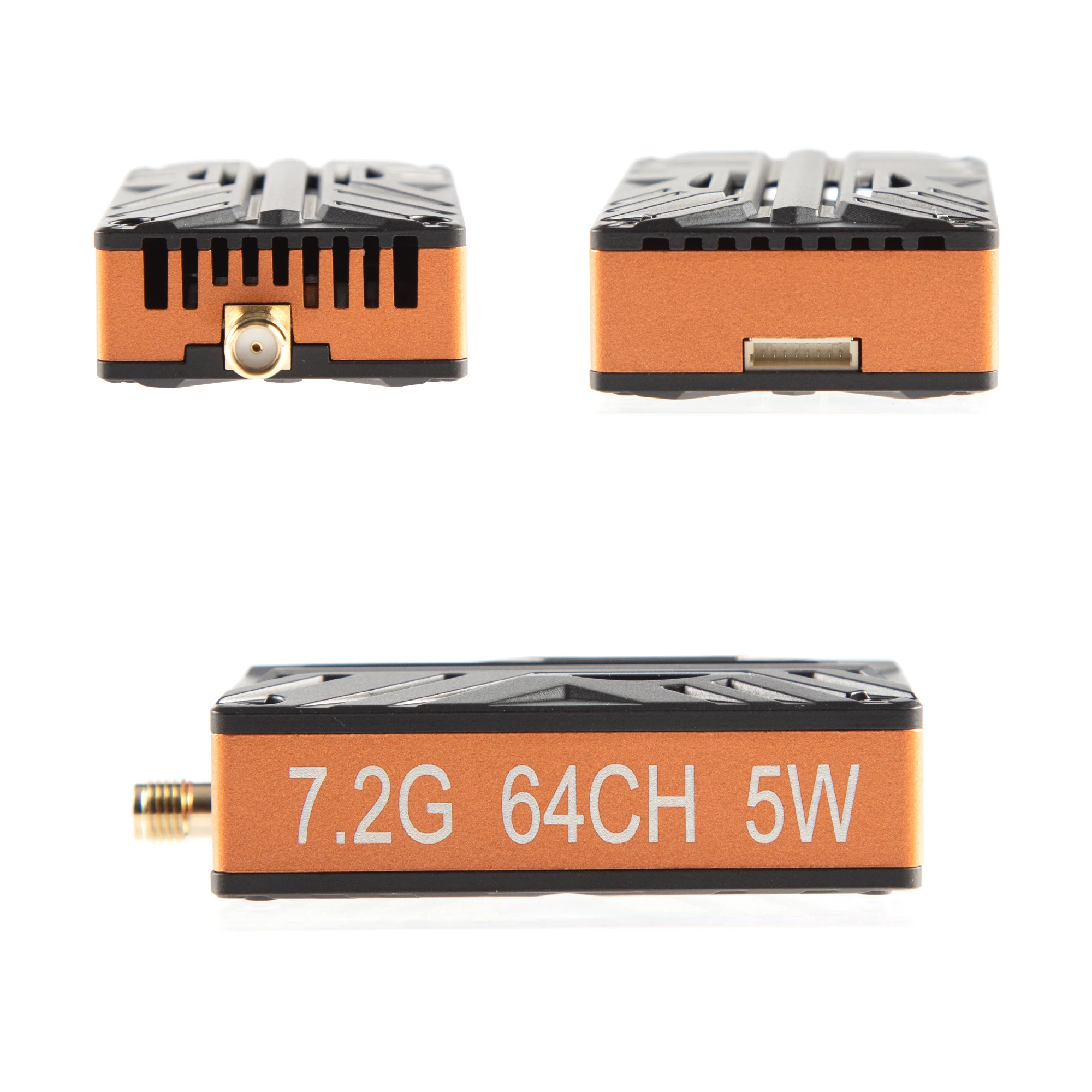 VTX 7.2GHz 3W/5W/7W Émetteur Vidéo FPV 64 Canaux pour Drone Longue Portée