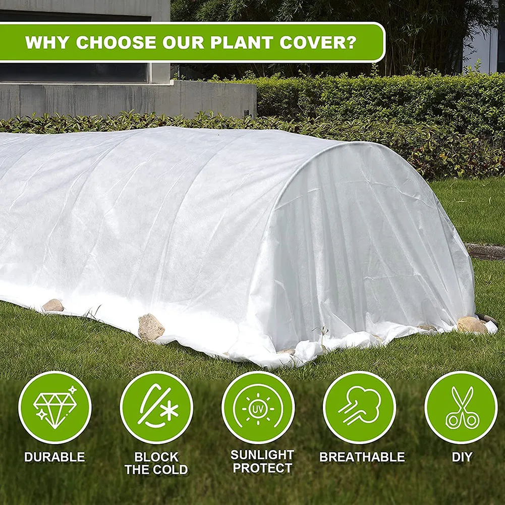 

5X33FT Plant Anti-freeze Cover Garden Frost Plant Protection Cover Non-Woven Fabric Prevent Frostbite Thermal Insulation Cloth