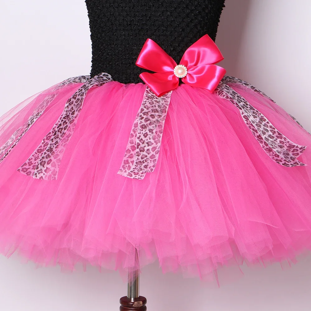 Lol Girls Tutu Bow Leopard Cute Girl Birthday Party Tulle Princess Maxi Dress Kids Carnival Halloween Lol Dolls Cosplay Costume