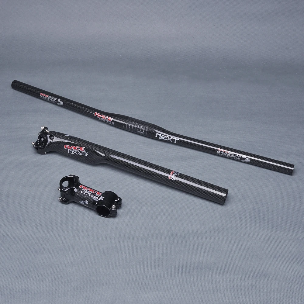 Race Face Next MTB Bike Handlebars Sets Carbon Fiber Handlebar SeatPost Stem For Mountain Bicycle Handle Bar Parts 3K Glossy